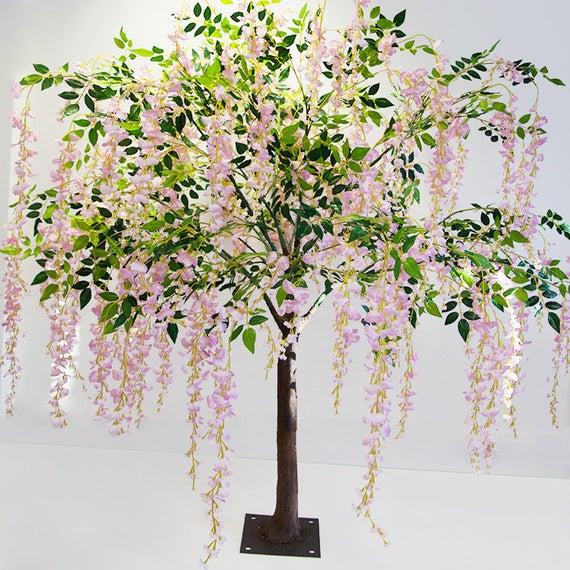 Faux Wisteria Tree Table Centerpiece